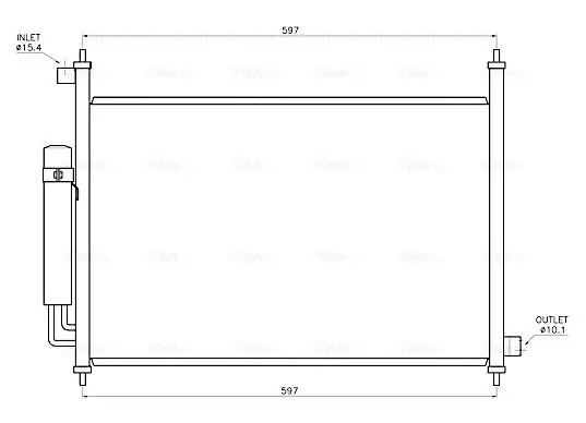 Kondensator, Klimaanlage AVA QUALITY COOLING HD5338D