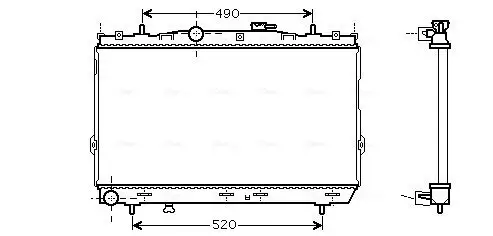 Kühler, Motorkühlung AVA QUALITY COOLING HY2095 Bild Kühler, Motorkühlung AVA QUALITY COOLING HY2095