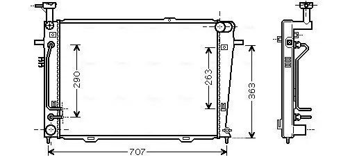 Kühler, Motorkühlung AVA QUALITY COOLING HY2130