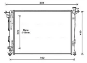 Kühler, Motorkühlung AVA QUALITY COOLING HY2283