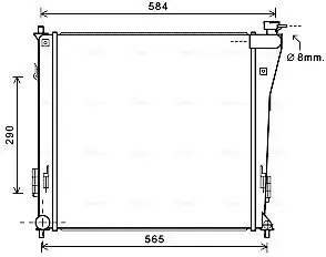 Kühler, Motorkühlung AVA QUALITY COOLING HY2303 Bild Kühler, Motorkühlung AVA QUALITY COOLING HY2303