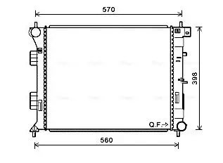 Kühler, Motorkühlung AVA QUALITY COOLING HY2338 Bild Kühler, Motorkühlung AVA QUALITY COOLING HY2338