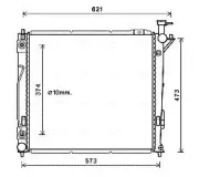 Kühler, Motorkühlung AVA QUALITY COOLING HY2339