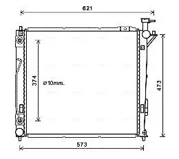 Kühler, Motorkühlung AVA QUALITY COOLING HY2339 Bild Kühler, Motorkühlung AVA QUALITY COOLING HY2339