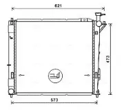Kühler, Motorkühlung AVA QUALITY COOLING HY2346