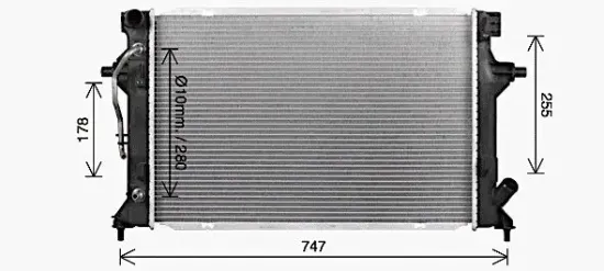 Kühler, Motorkühlung AVA QUALITY COOLING HY2596 Bild Kühler, Motorkühlung AVA QUALITY COOLING HY2596