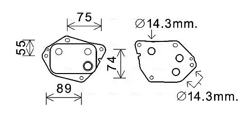 Ölkühler, Motoröl AVA QUALITY COOLING HY3288 Bild Ölkühler, Motoröl AVA QUALITY COOLING HY3288