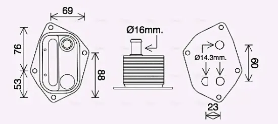 Ölkühler, Motoröl AVA QUALITY COOLING HY3459 Bild Ölkühler, Motoröl AVA QUALITY COOLING HY3459