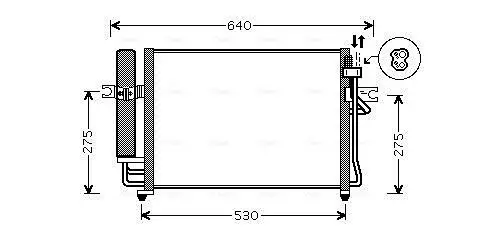 Kondensator, Klimaanlage AVA QUALITY COOLING HY5090D
