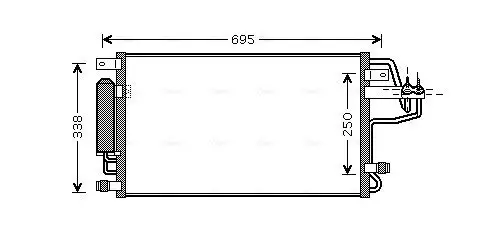 Kondensator, Klimaanlage AVA QUALITY COOLING HY5156D