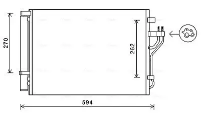 Kondensator, Klimaanlage AVA QUALITY COOLING HY5280D