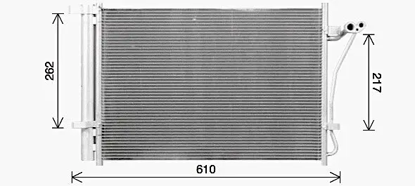 Kondensator, Klimaanlage AVA QUALITY COOLING HY5470D