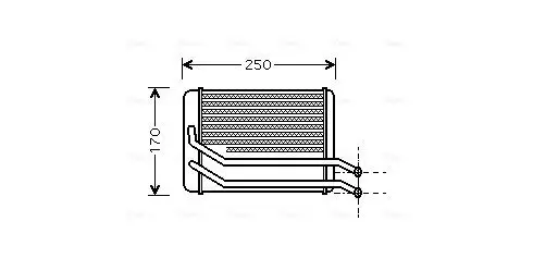 Wärmetauscher, Innenraumheizung AVA QUALITY COOLING HY6118 Bild Wärmetauscher, Innenraumheizung AVA QUALITY COOLING HY6118