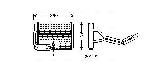 Wärmetauscher, Innenraumheizung AVA QUALITY COOLING HY6122