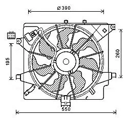 Lüfter, Motorkühlung AVA QUALITY COOLING HY7563 Bild Lüfter, Motorkühlung AVA QUALITY COOLING HY7563