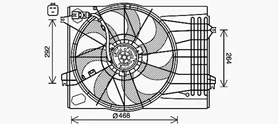 Lüfter, Motorkühlung 12 V AVA QUALITY COOLING HY7573 Bild Lüfter, Motorkühlung 12 V AVA QUALITY COOLING HY7573