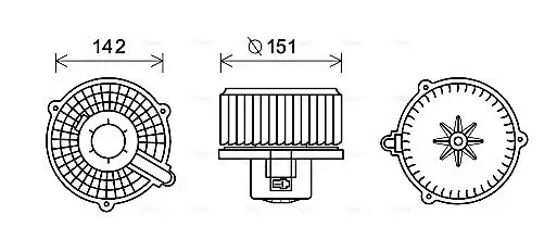 Innenraumgebläse 12 V AVA QUALITY COOLING HY8399