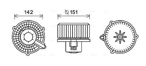 Innenraumgebläse 12 V AVA QUALITY COOLING HY8400 Bild Innenraumgebläse 12 V AVA QUALITY COOLING HY8400