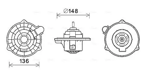 Innenraumgebläse 12 V AVA QUALITY COOLING HY8404