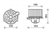 Innenraumgebläse 12 V AVA QUALITY COOLING HY8554