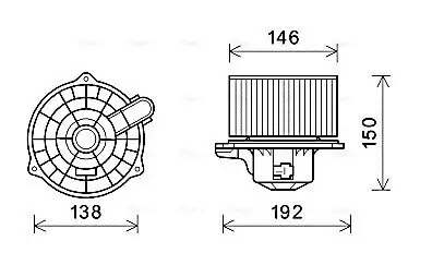 Innenraumgebläse 12 V AVA QUALITY COOLING HY8554 Bild Innenraumgebläse 12 V AVA QUALITY COOLING HY8554