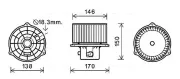 Innenraumgebläse 12 V AVA QUALITY COOLING HY8556