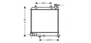 Kühler, Motorkühlung AVA QUALITY COOLING HYA2085