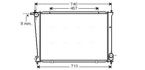 Kühler, Motorkühlung AVA QUALITY COOLING HYA2148 Bild Kühler, Motorkühlung AVA QUALITY COOLING HYA2148