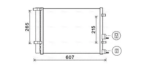 Kondensator, Klimaanlage AVA QUALITY COOLING HYA5244D Bild Kondensator, Klimaanlage AVA QUALITY COOLING HYA5244D