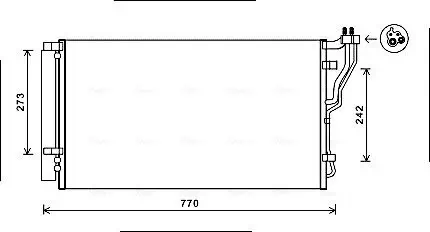 Kondensator, Klimaanlage AVA QUALITY COOLING HYA5246D Bild Kondensator, Klimaanlage AVA QUALITY COOLING HYA5246D