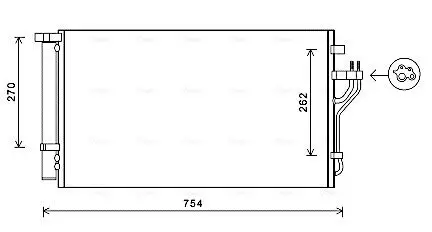 Kondensator, Klimaanlage AVA QUALITY COOLING HYA5279D Bild Kondensator, Klimaanlage AVA QUALITY COOLING HYA5279D