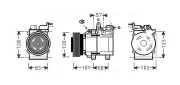 Kompressor, Klimaanlage AVA QUALITY COOLING HYK123