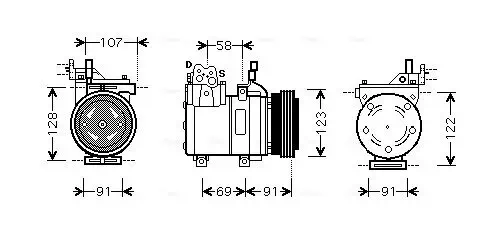 Kompressor, Klimaanlage AVA QUALITY COOLING HYK161