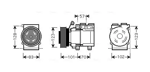 Kompressor, Klimaanlage AVA QUALITY COOLING HYAK219