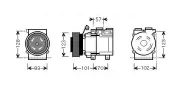 Kompressor, Klimaanlage AVA QUALITY COOLING HYAK219