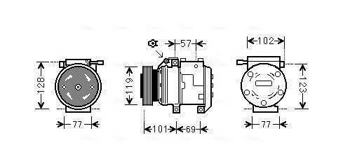 Kompressor, Klimaanlage AVA QUALITY COOLING HYAK222 Bild Kompressor, Klimaanlage AVA QUALITY COOLING HYAK222