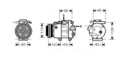 Kompressor, Klimaanlage AVA QUALITY COOLING HYAK237