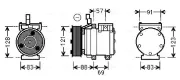 Kompressor, Klimaanlage 12 V AVA QUALITY COOLING HYAK258