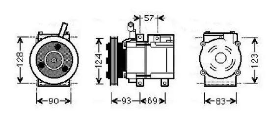 Kompressor, Klimaanlage AVA Clever Choice HYAK259 Bild Kompressor, Klimaanlage AVA Clever Choice HYAK259