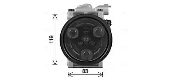 Kompressor, Klimaanlage AVA QUALITY COOLING HYAK483 Bild Kompressor, Klimaanlage AVA QUALITY COOLING HYAK483