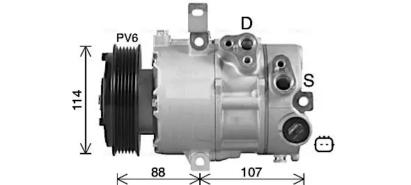 Kompressor, Klimaanlage AVA QUALITY COOLING HYAK498