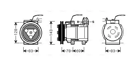 Kompressor, Klimaanlage AVA Clever Choice HYK124