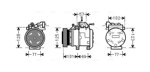 Kompressor, Klimaanlage AVA QUALITY COOLING HYK208