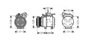 Kompressor, Klimaanlage AVA QUALITY COOLING HYK208