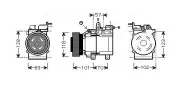 Kompressor, Klimaanlage AVA QUALITY COOLING HYK209