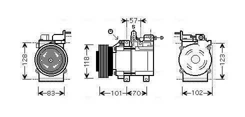 Kompressor, Klimaanlage AVA QUALITY COOLING HYK209 Bild Kompressor, Klimaanlage AVA QUALITY COOLING HYK209