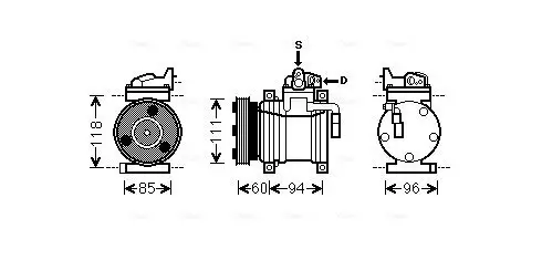 Kompressor, Klimaanlage AVA Clever Choice HYK217