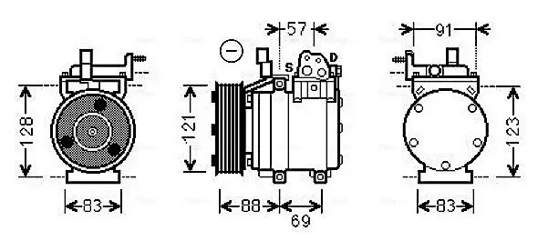 Kompressor, Klimaanlage AVA QUALITY COOLING HYK258