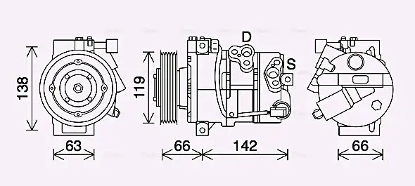 Kompressor, Klimaanlage AVA Clever Choice HYK452