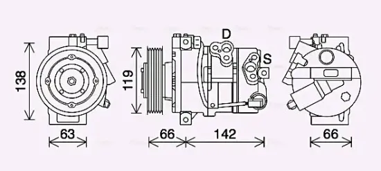 Kompressor, Klimaanlage AVA Clever Choice HYK452 Bild Kompressor, Klimaanlage AVA Clever Choice HYK452